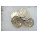 Ten Silver Pre-1965 Washington Quarters