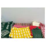 Table Linens, Rag Rug, and Grand Casinos Throw