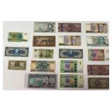 18 Pieces of International Currency