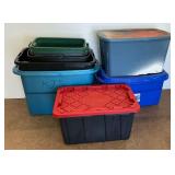 Group of Plastic Storage Containers