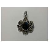 Carolyn Pollack Sterling Silver and Brass Labradorite Pendant
