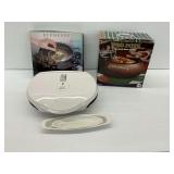 Pro Pots Football Shaped Slow Cooker, George Foreman Electric Grill, and Elements Roulette Shot Game Set