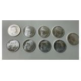 Nine Donald Trump 45th President 1 Ounce Silver Rounds