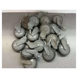 Sixteen Gray Swivel Casters