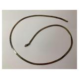 Sterling Silver Herringbone Chain Necklace