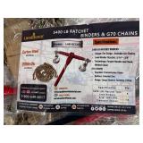 Unused LandHonor 5400 LB Ratchet Binders & 5/16" G70 Chains (Total QTY of 24)