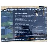 Unused LandHonor 11ft x 19ft Metal Garage Shed with Double Front Doors