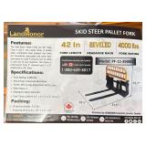 Set of Unused LandHonor Skid Steer Pallet Fork ... You are bidding on one orange & black colored frame piece & 2 Forks