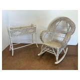 White Painted Wicker Furniture
