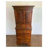 Wooden Armoire with Drawers and Two Doors