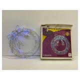 24 in. Beaded Follies LED Wreath with Bow… Works