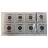 Eight Wheat Pennies