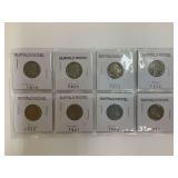 Eight Buffalo Nickels