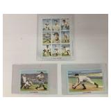 Three Lou Gehrig Commemorative Postage Stamp Sheets from Niger