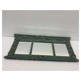 Painted Wooden Framed Three Panel Mirror