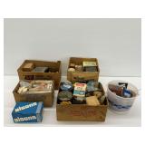 Boxes and Containers with Hardware and Plumbing Parts