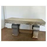 2-Piece Concrete Bench...damage