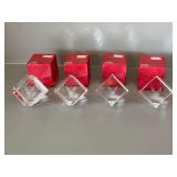Four Crystal 3D Laser Etched Angel Paperweights