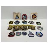 Embroidered Patches Including Space and Heraldic Themes