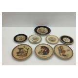 Eight Decorative Plates Including Chokin Art and M.J. Hummel