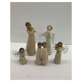 Five Willow Tree Figurines
