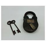 Cast Iron Metal Padlock Property New York Insane Asylum with Working Keys