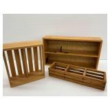 Three Wooden Storage Items