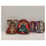 Four Barbie Dolls in Original Packaging