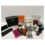 Office Supply Group with Calculator and Organizers