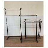 Three Metal Garment Racks