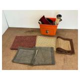 Various Smaller Size Rugs and Storage Bin