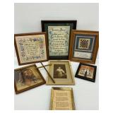 Christian Themed Group with Framed Prints and Cross