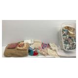 Textile and Fabric Group with Storage Bin