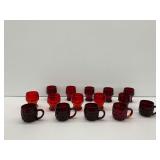 Red Glass Drinking Vessels