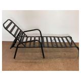 Black Metal Adjustable Chaise Lounge