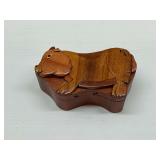 Pig Themed Wooden Carved Secret Puzzle Box … 2 x 6 x 3 in.