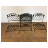 Ten Wrought Iron Garden Border Panels