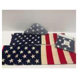 Group of 4 United States Flags