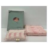 Quiltex Pink Embroidered Quilt and Pillow Set