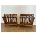 Two Wooden Magazine Racks by Authentic Furniture Products