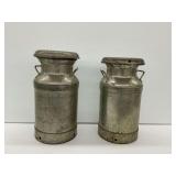 Two Metal Milk Cans