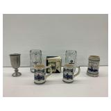 Heineken and Lowenbrau Beer Mugs and Chalice