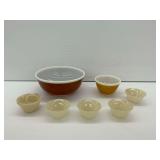 Vintage Glass Bowls Including Fire King and Pyrex