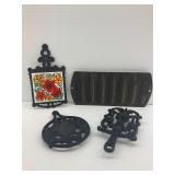 Four Cast Iron Kitchen Items