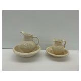 Two Ceramic Pitcher and Basin Sets