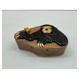 Sloth Themed Wooden Carved Secret Puzzle Box … 2 x 6 x 3 in.