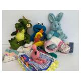 Group Plush Toys and Blankets