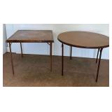 Two Folding Card Tables