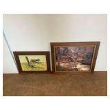 Two Framed Rural Scene Prints