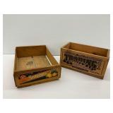 Two Wooden Advertising Crates